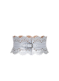 Ceinture corset cloutée en cuir - Nuage