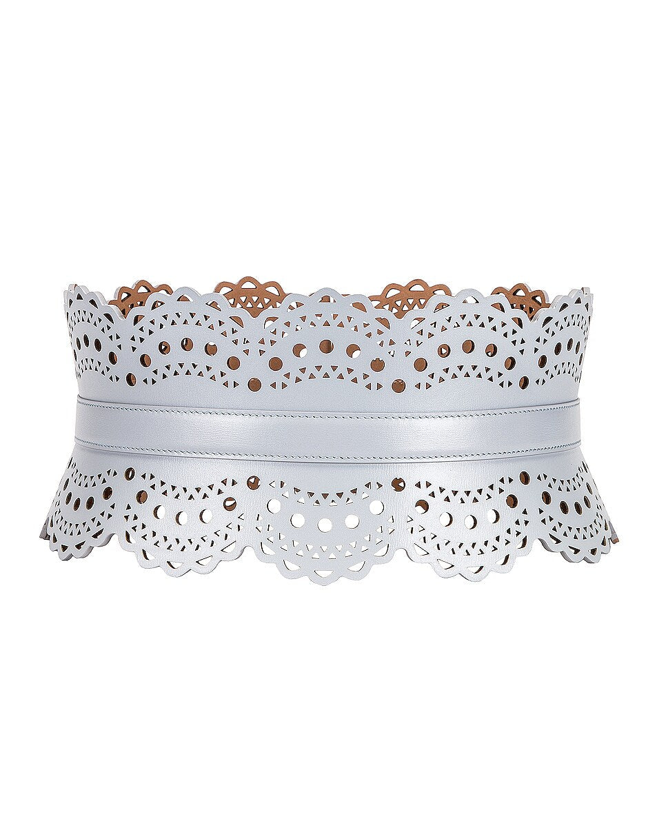 Ceinture corset cloutée en cuir - Nuage