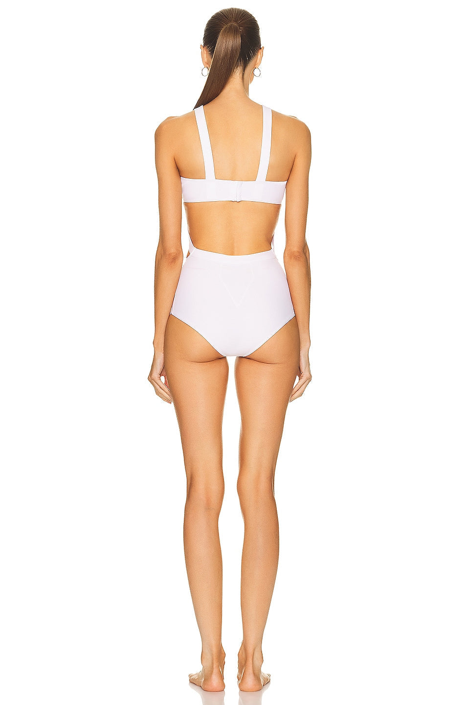 One-piece swimming costume bikini - White