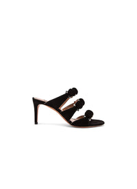 Mules 75 en cuir avec détails - Noir