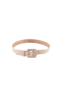 Openwork belt in leather - Sand