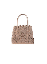 Mina leather tote bag - Sand