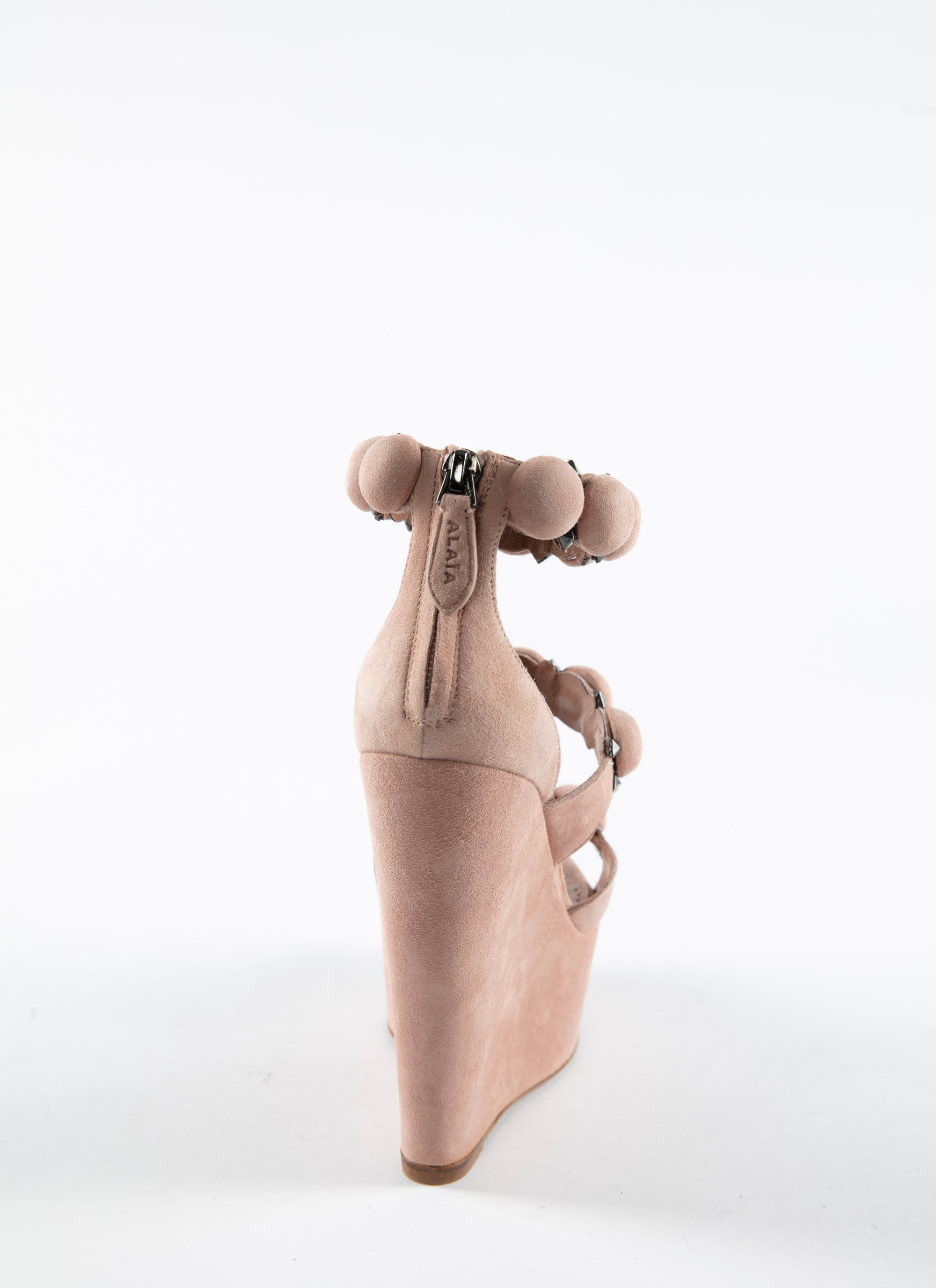 Bombe wedge sandals in leather - Flesh