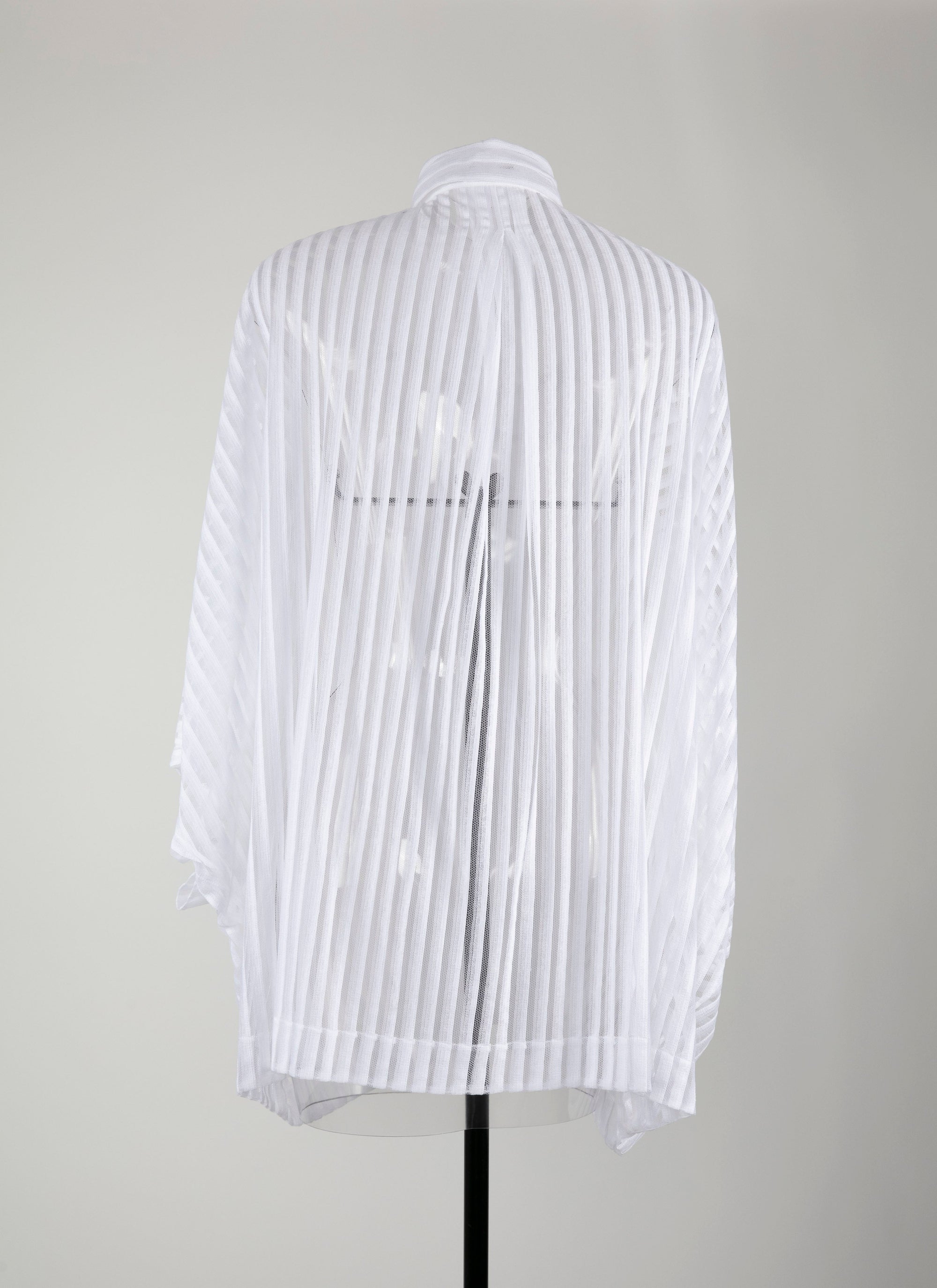 Oversized striped shirt - White