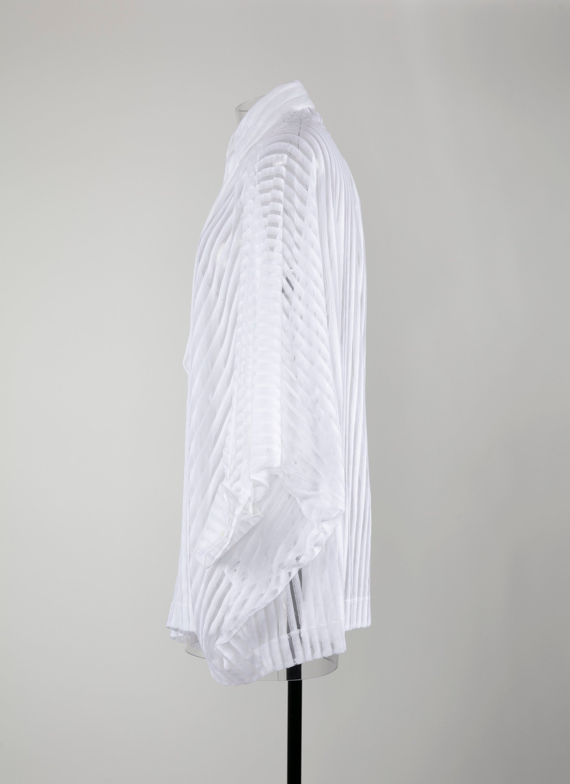 Oversized striped shirt - White