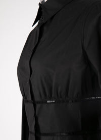 Openwork corset shirt - Black intense