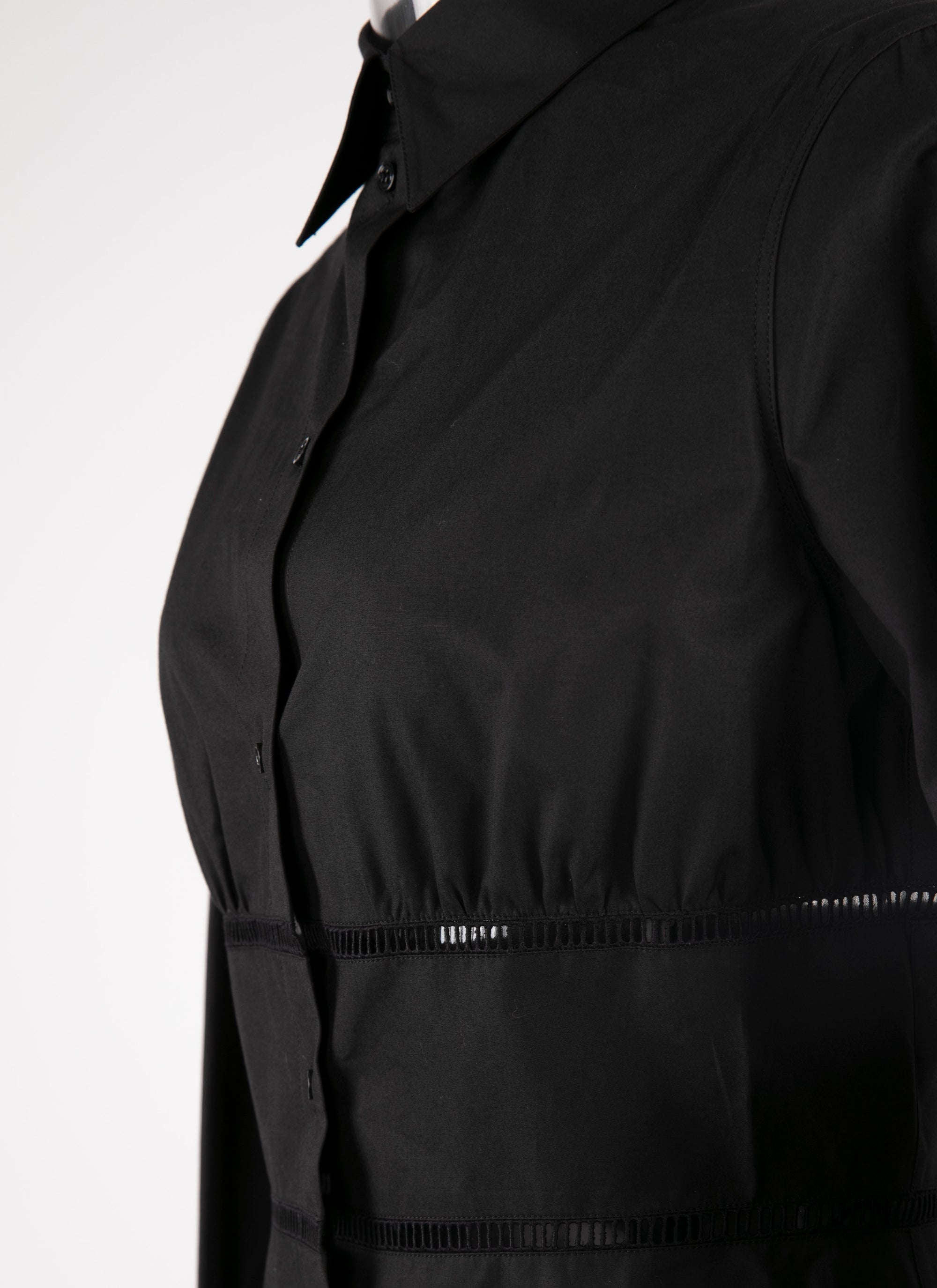 Openwork corset shirt - Black intense