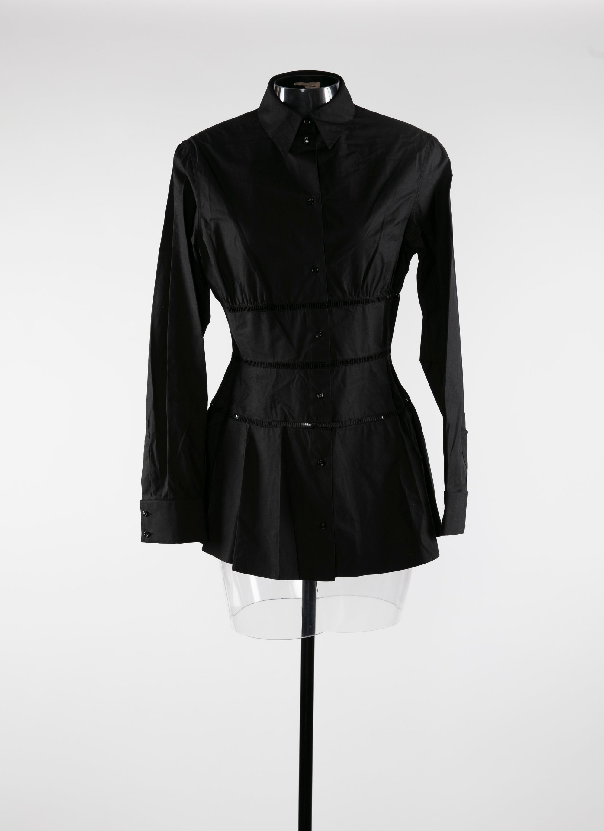 Openwork corset shirt - Black intense