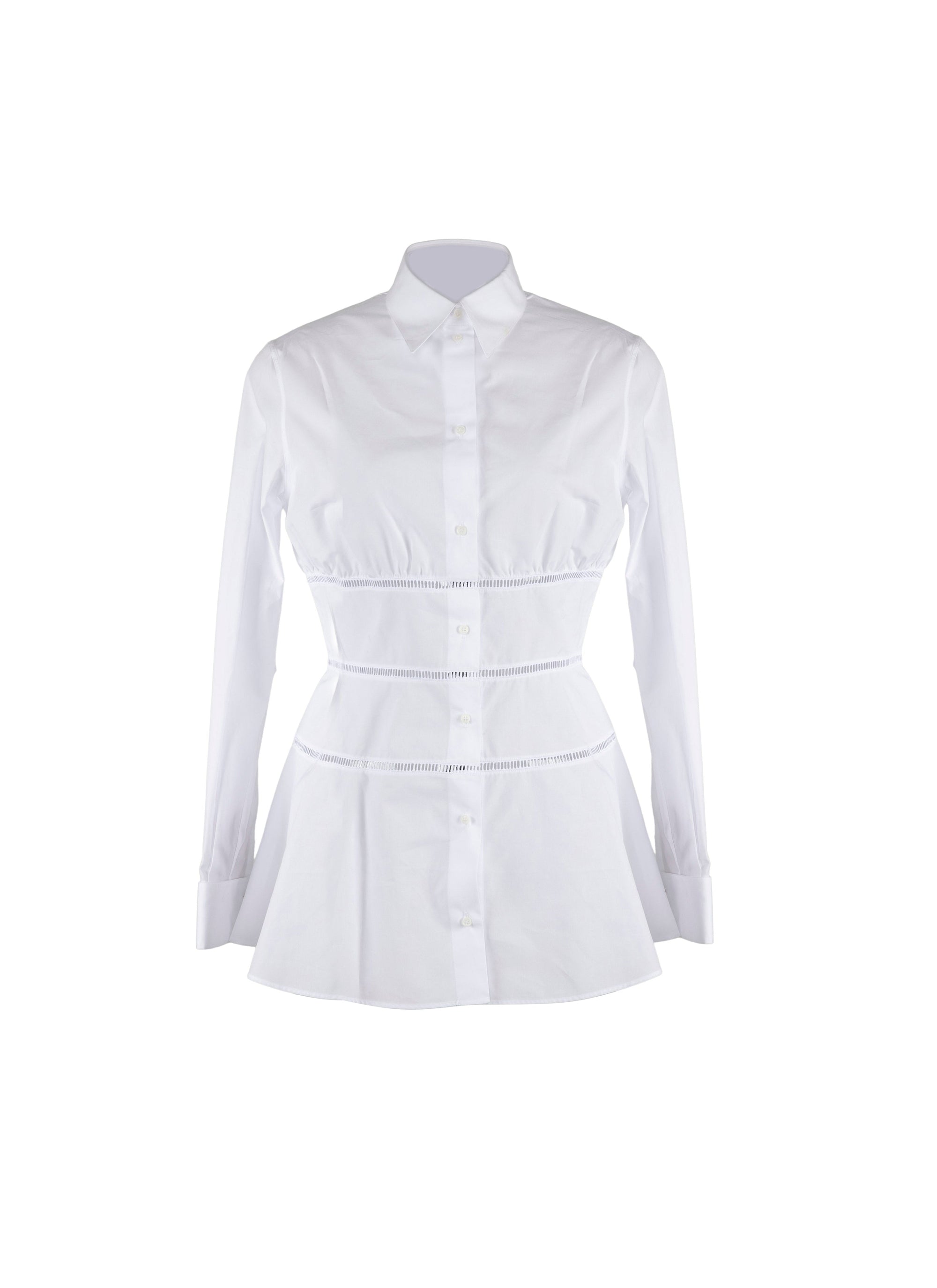 Chemise corset ajouré - Blanc