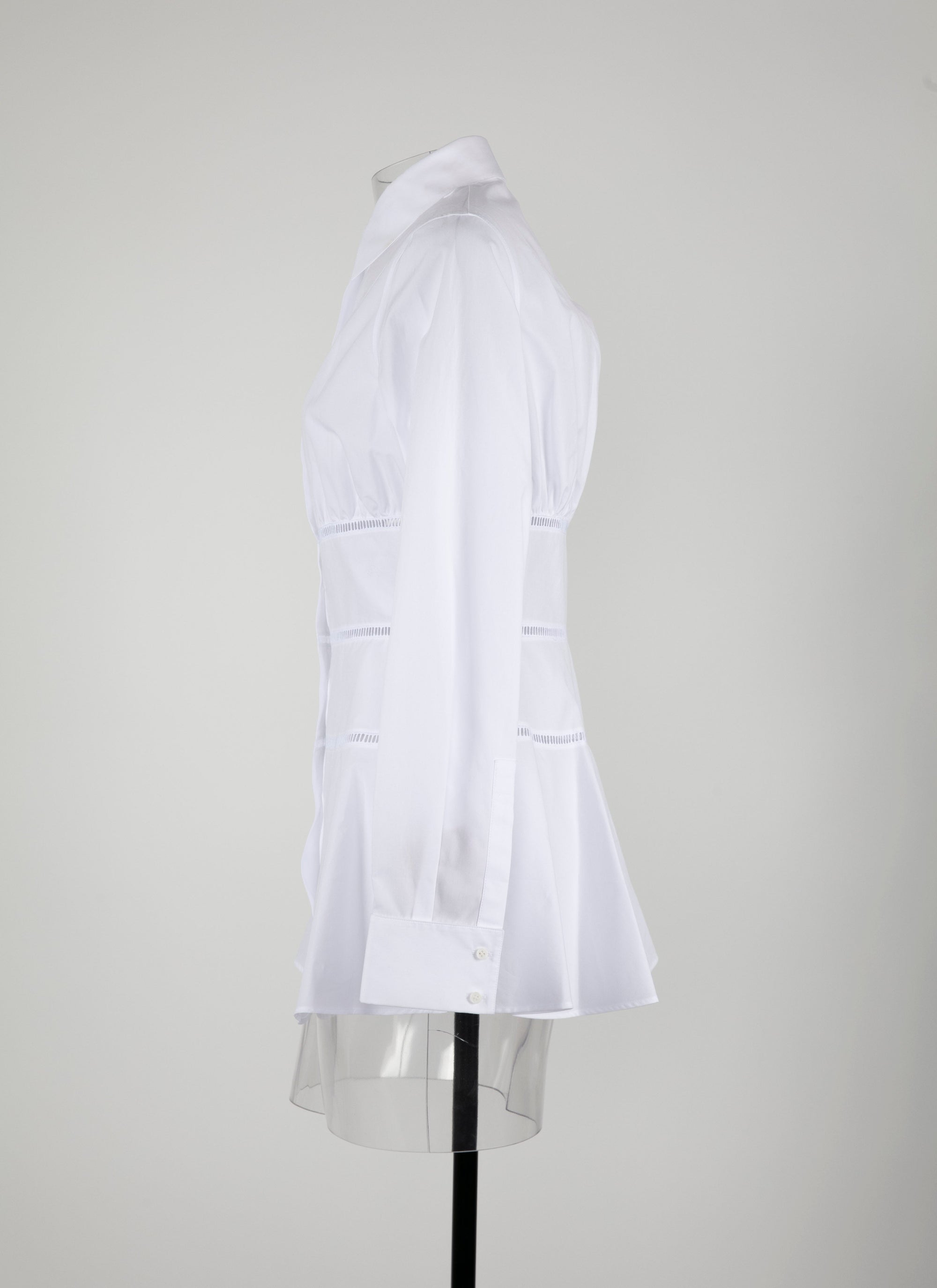 Chemise corset ajouré - Blanc