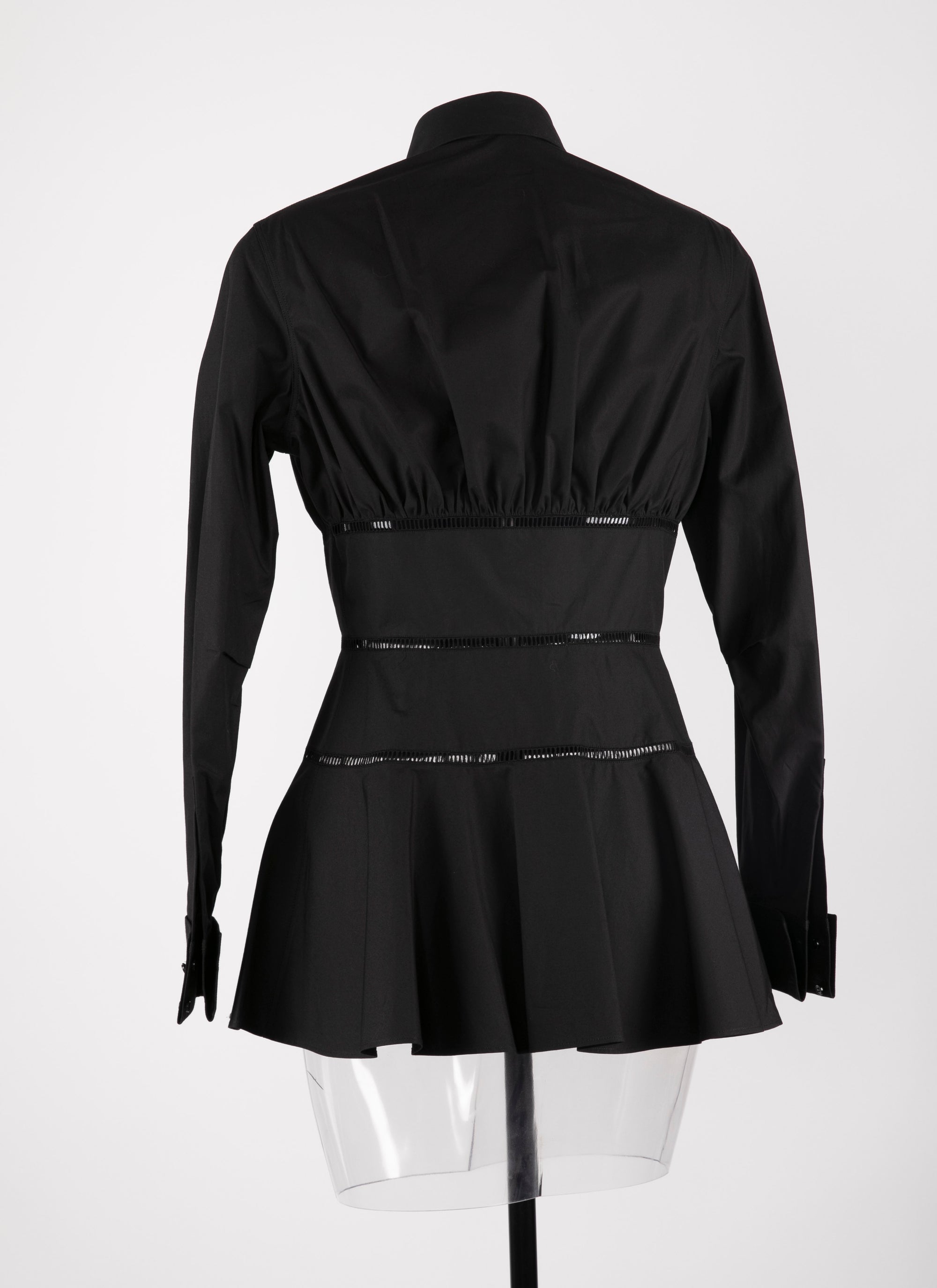 Openwork corset shirt - Black intense