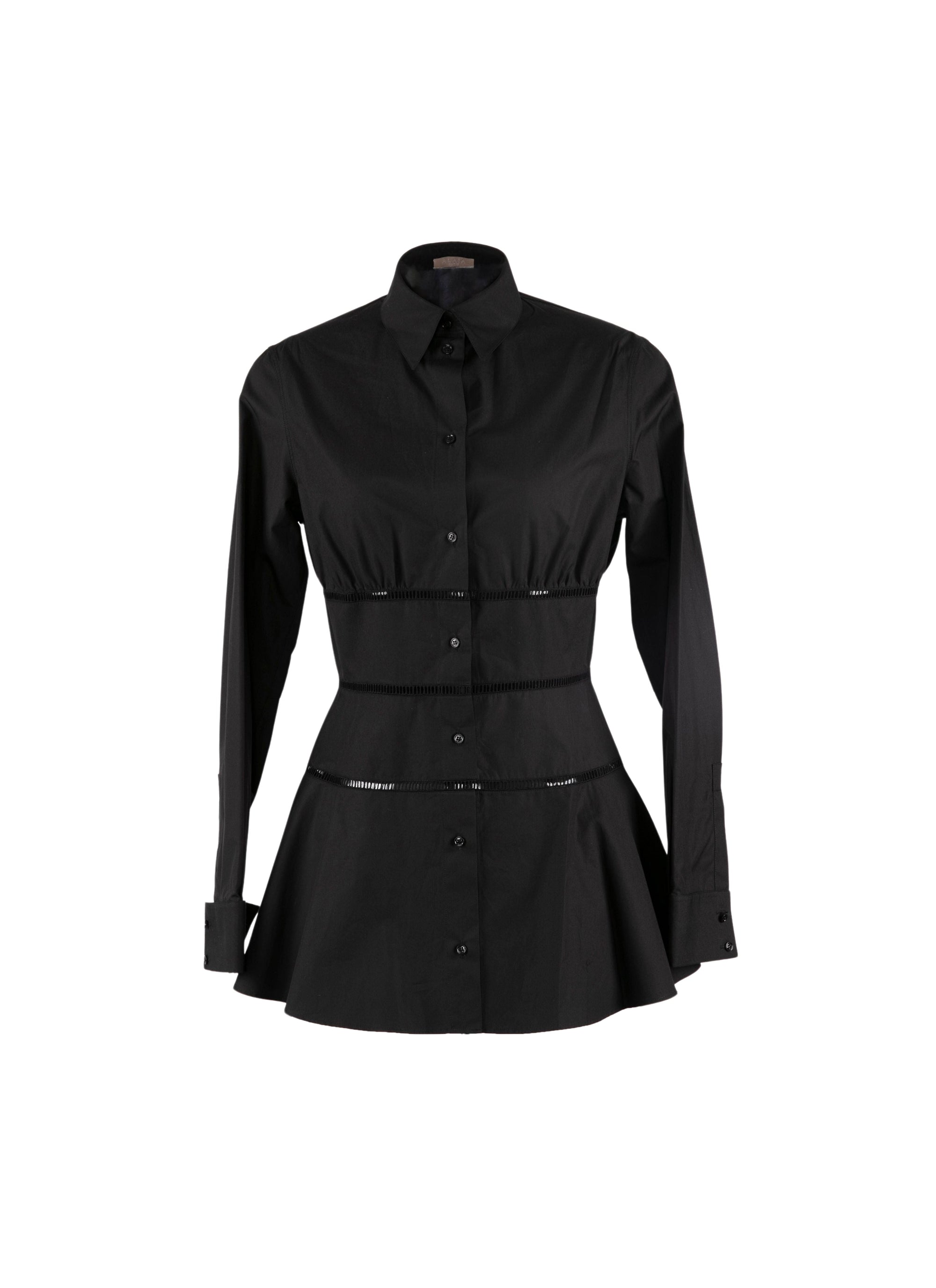 Openwork corset shirt - Black intense