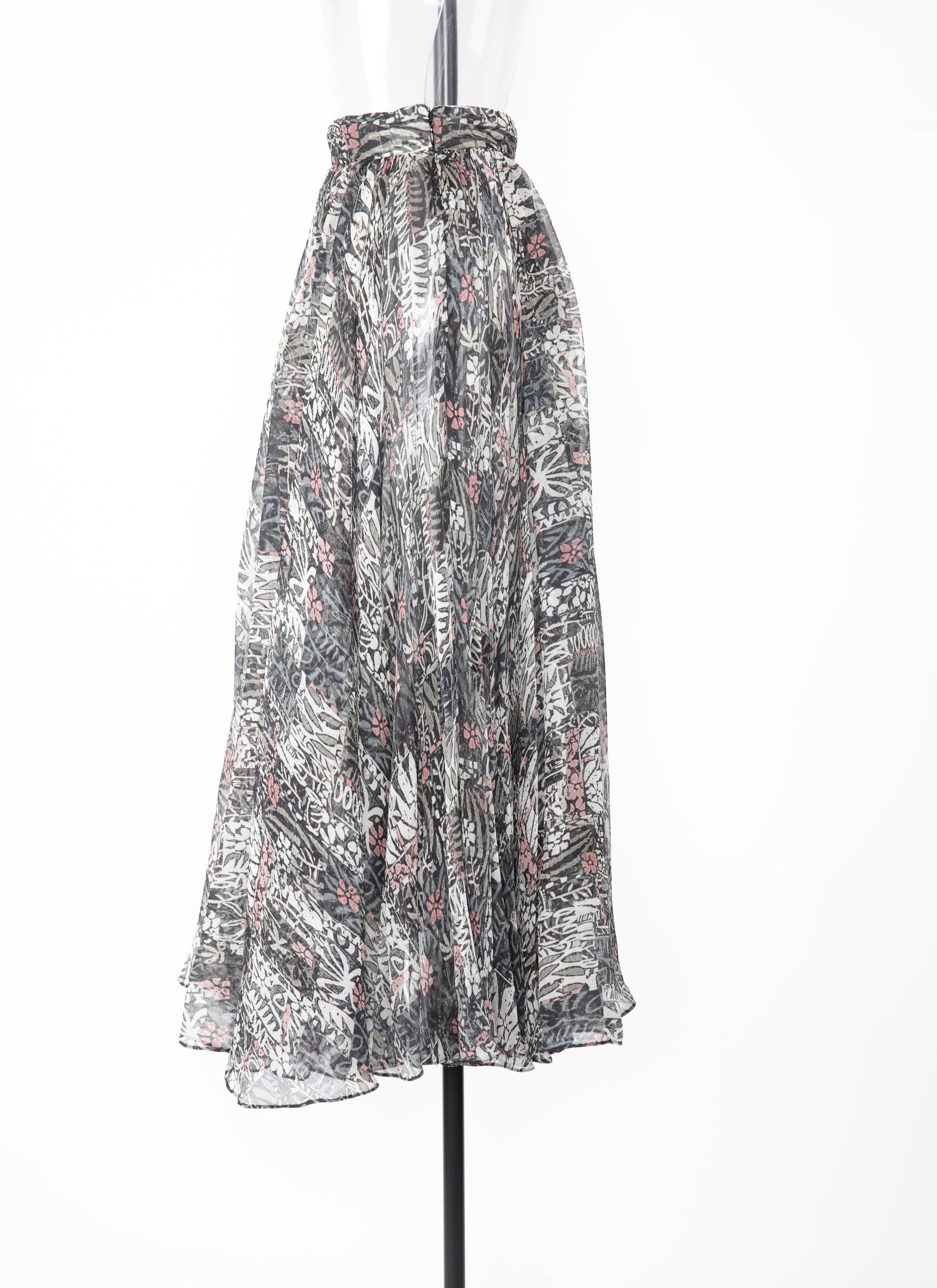 Silk floral skirt - Multicolour
