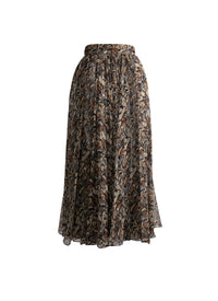 Long skirt with silk pattern - Multicolour
