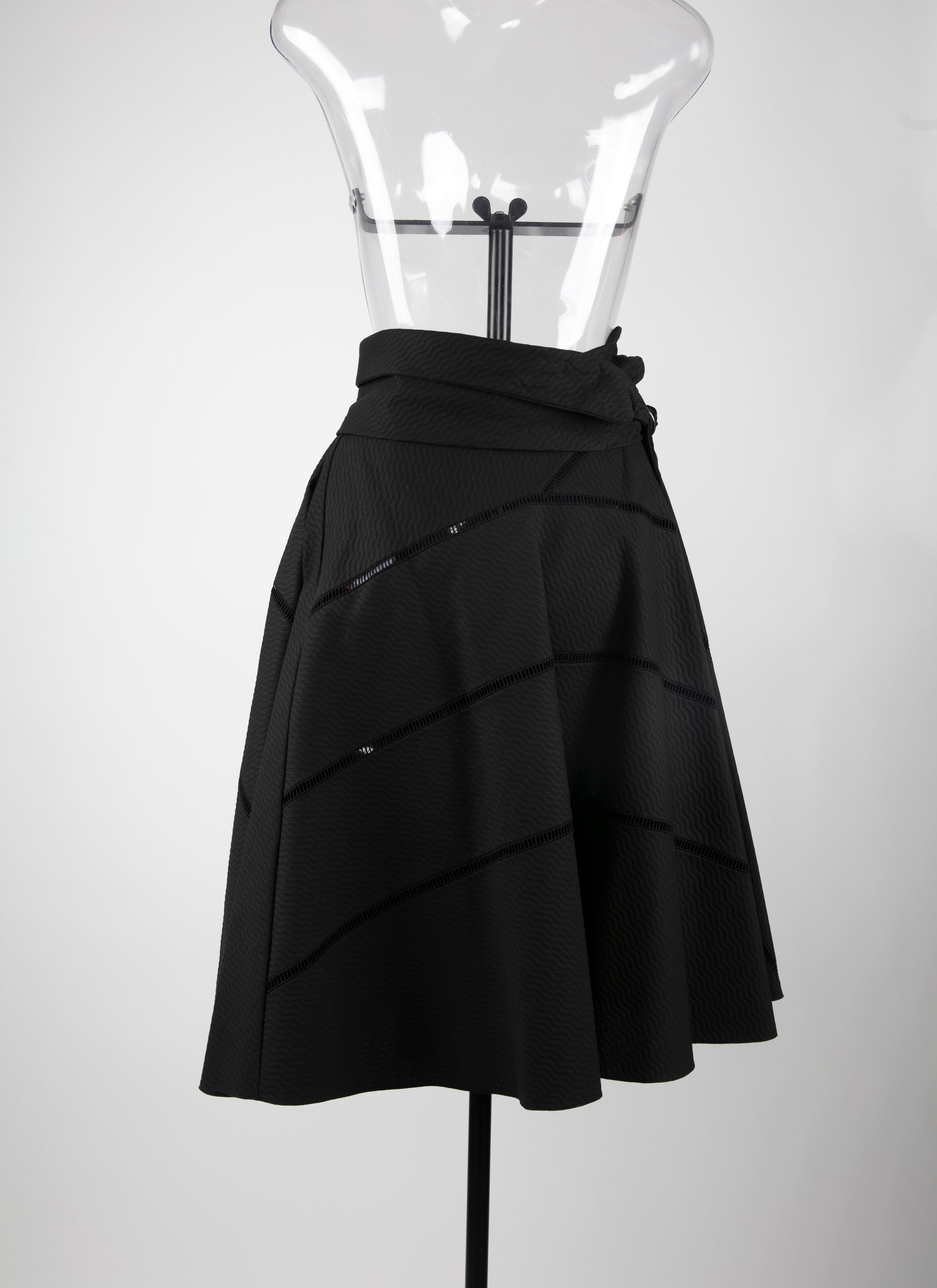 Belted effect skirt - Black intense