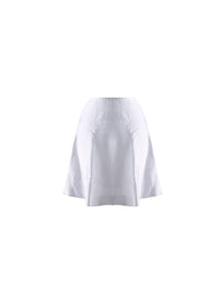 Sheer plain short skirt - White