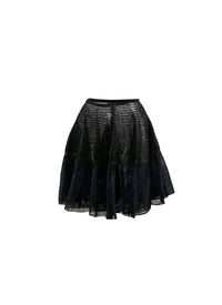Fully sheer skater skirt - Black & Brilliant Blue
