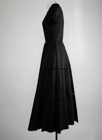 Puff sleeve dress - Black intense