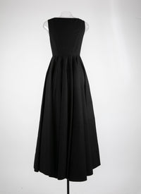 Sleeveless maxi dress - Black intense