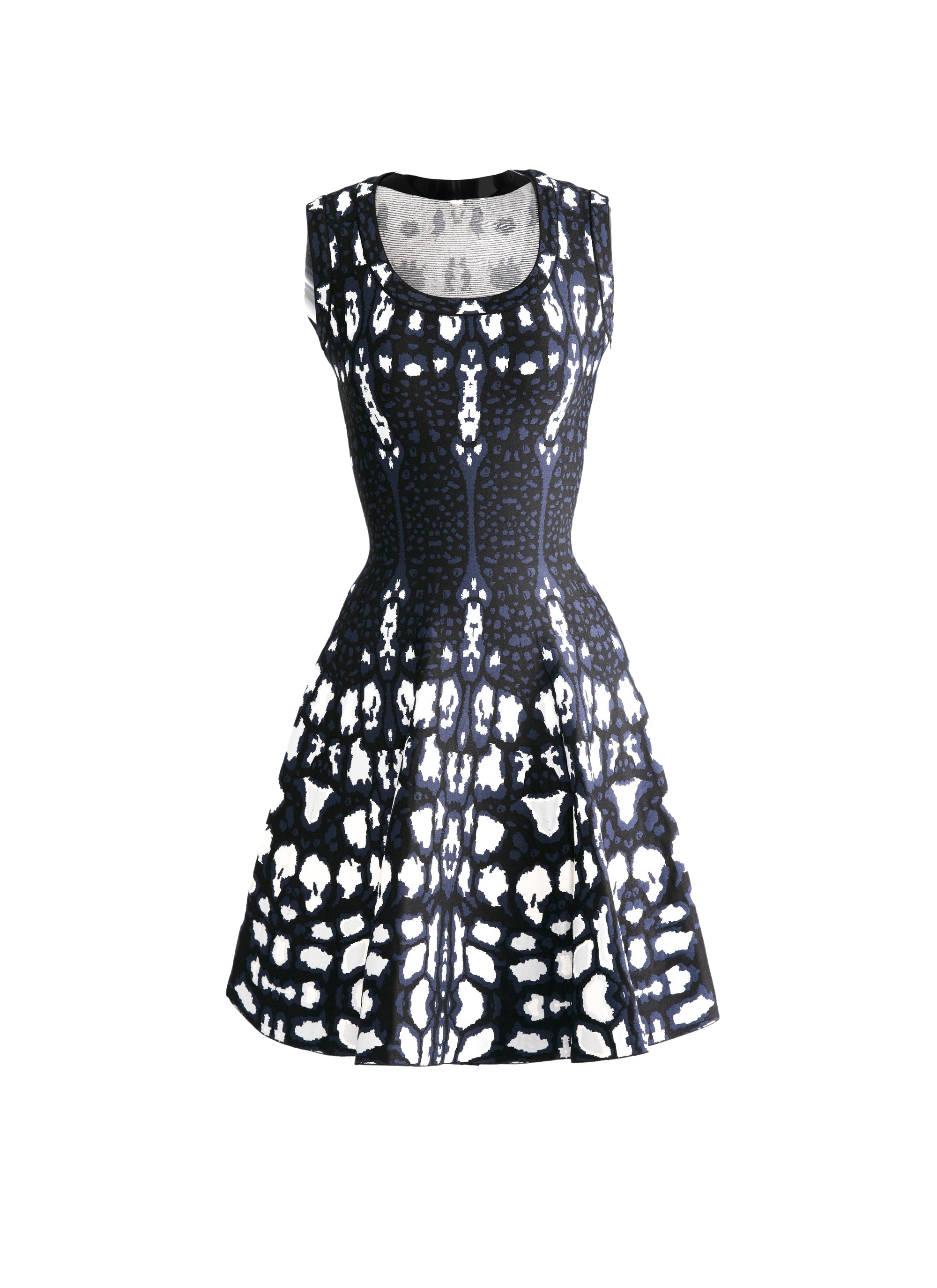Robe sans manches à motif guépard en maille - Bleu