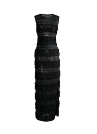 Panelled dress - Black & Blue