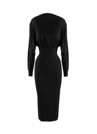 Long sleeve dress - Charcoal Black