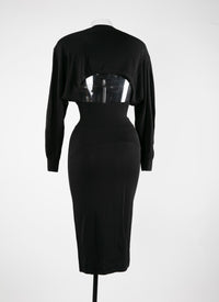 Long sleeve dress - Charcoal Black