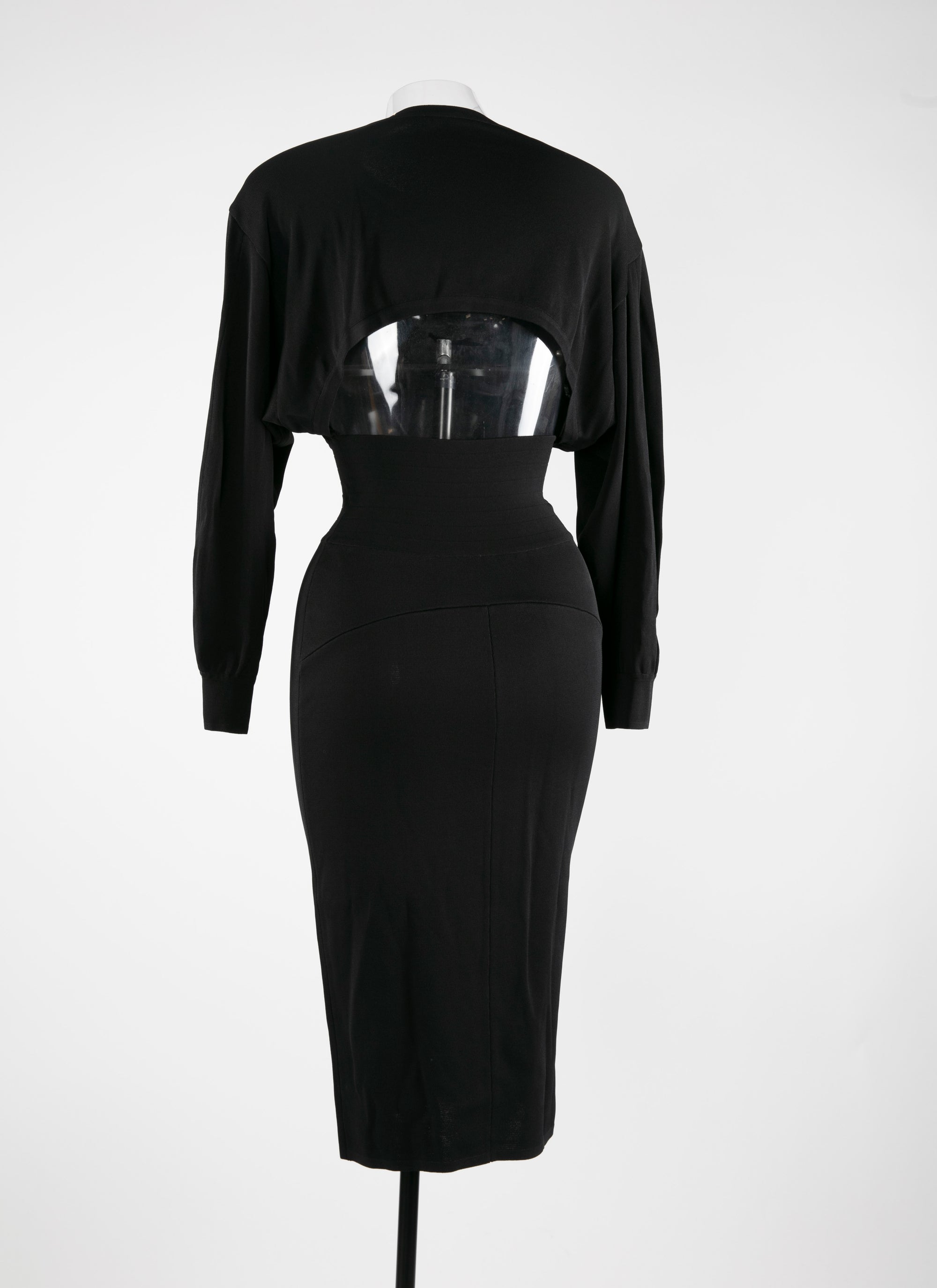 Long sleeve dress - Charcoal Black