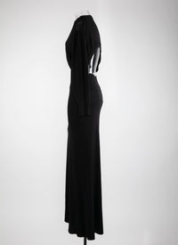 Iconic long-sleeved dress - Black intense