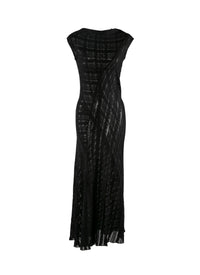 Long dress with short sleeves - Black intense