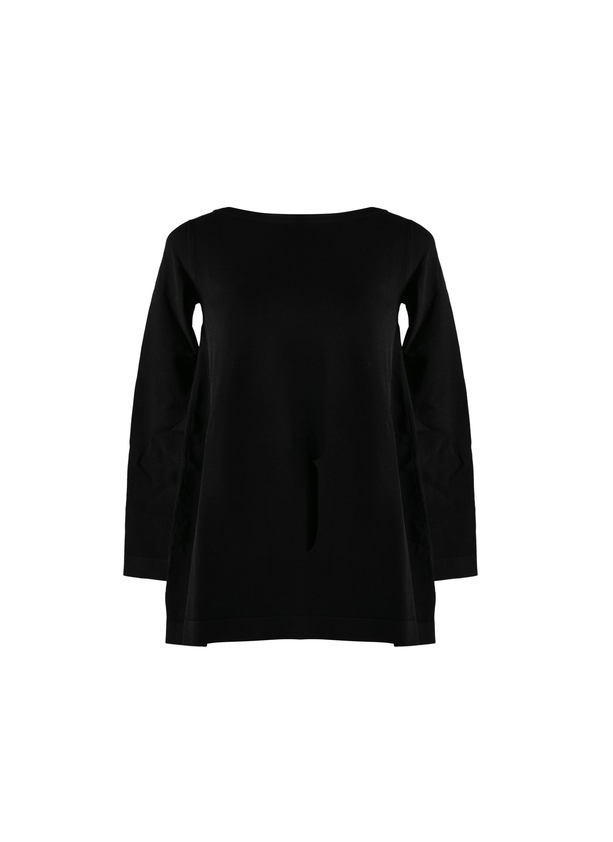 Long sleeve flowing top - Black intense
