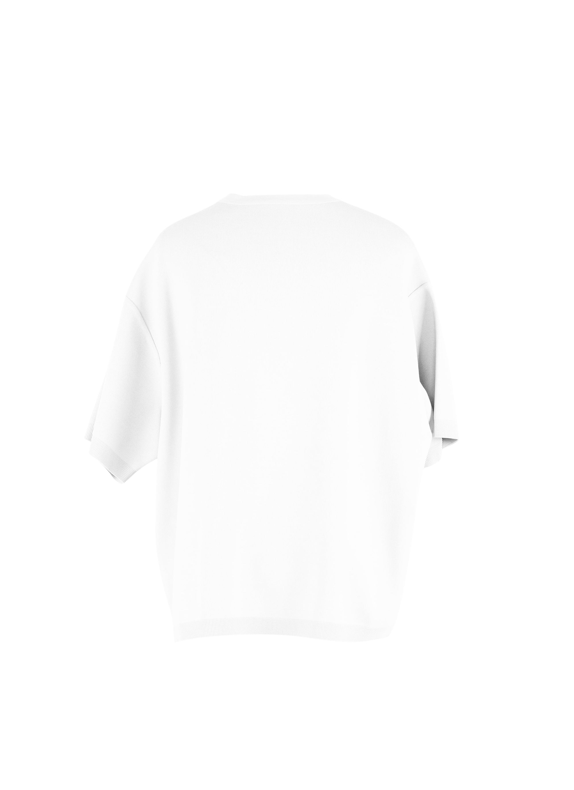 Oversized knitted jumper - White