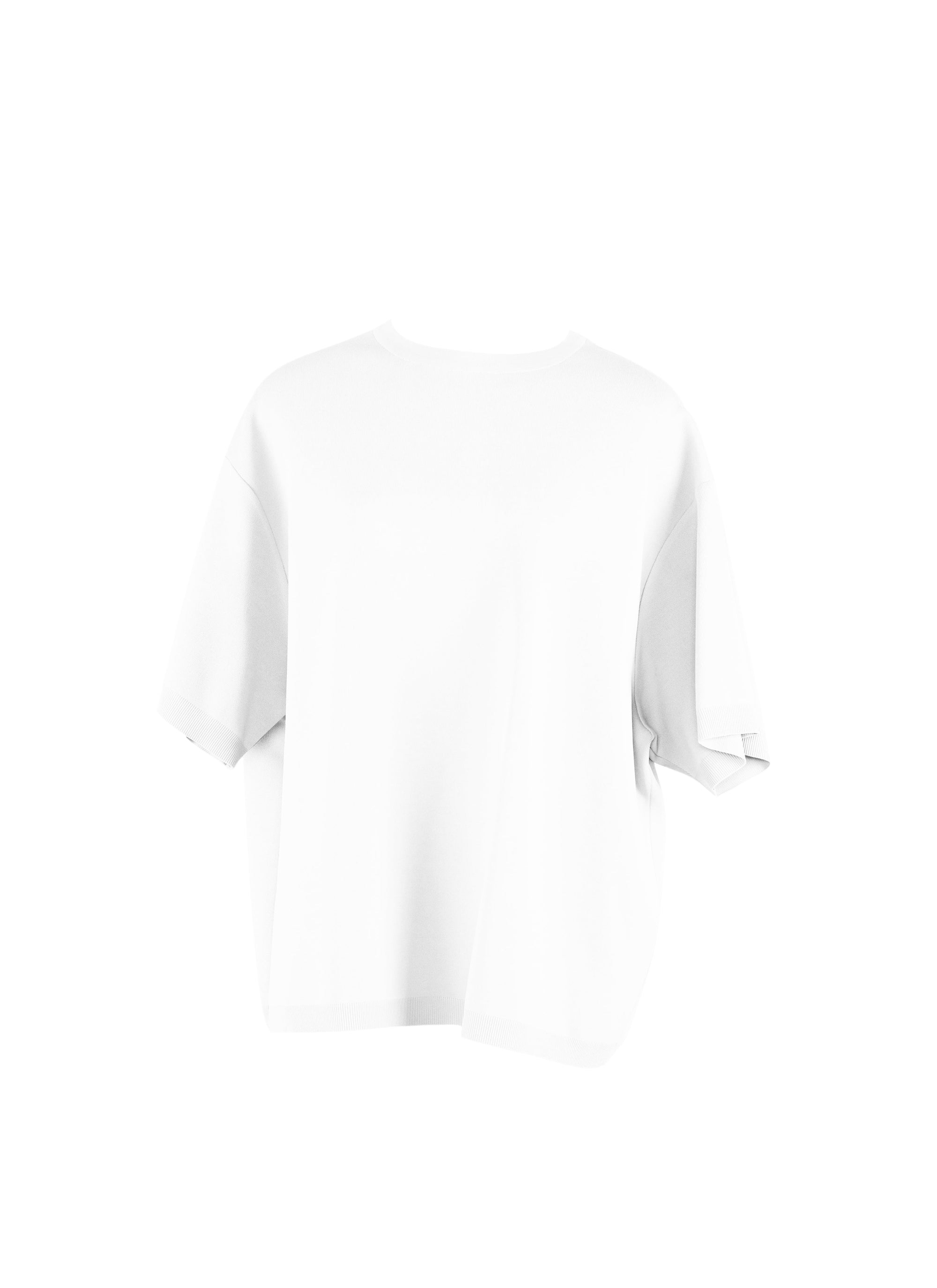 Oversized knitted jumper - White