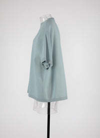 Oversized knitted jumper - Lagoon