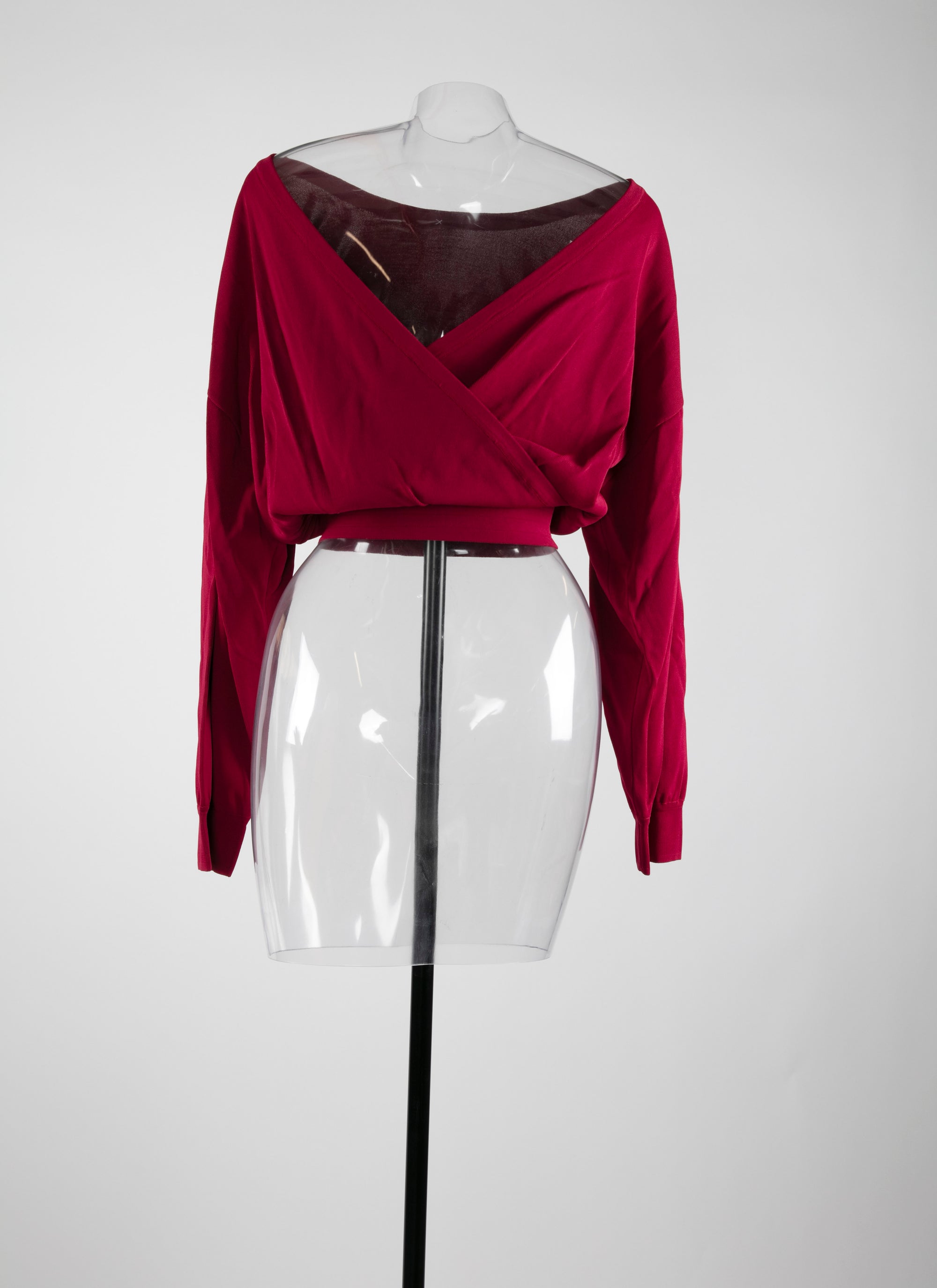 Iconic knitted bat-sleeve jumper - Magenta
