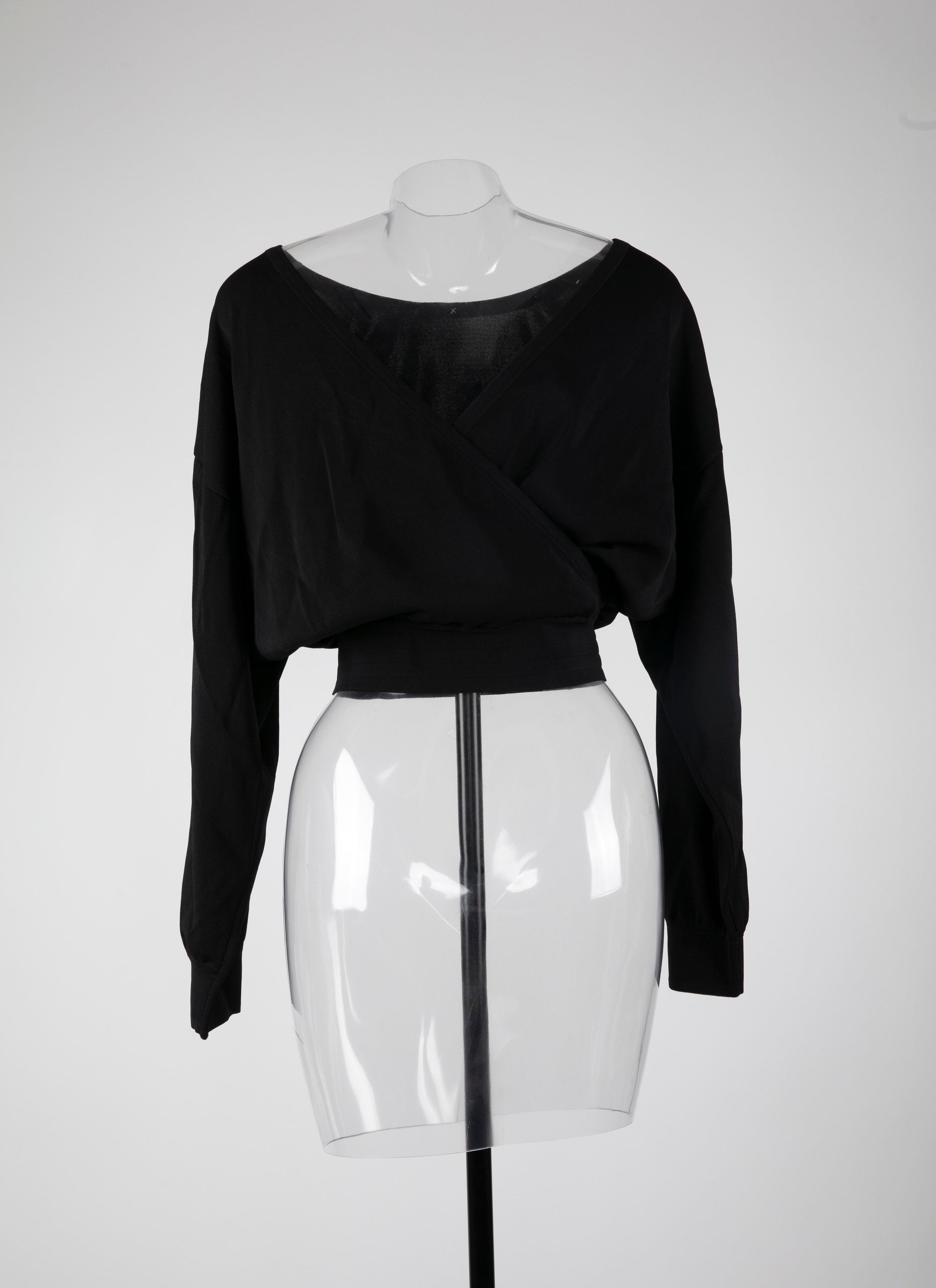 Iconic knitted bat-sleeve jumper - Black intense