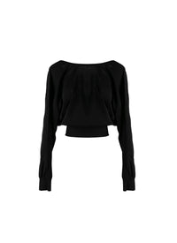 Iconic knitted bat-sleeve jumper - Black intense