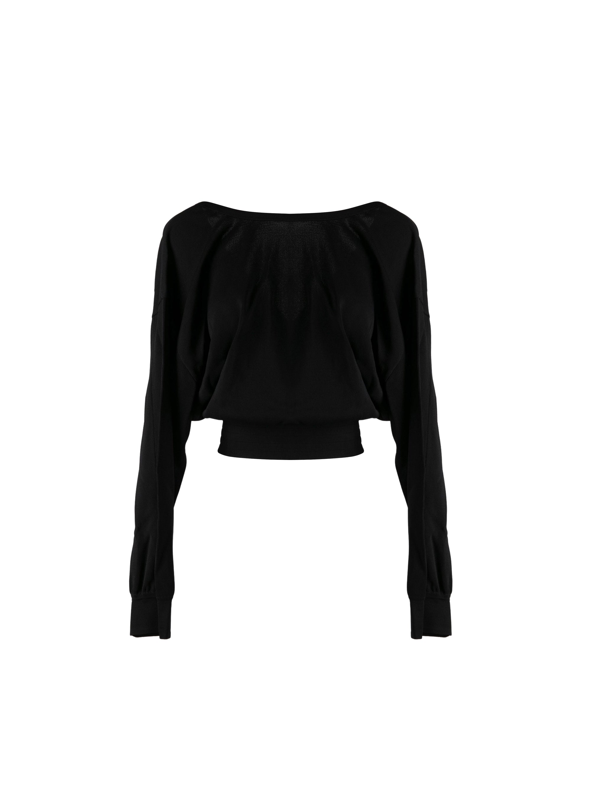 Iconic knitted bat-sleeve jumper - Black intense