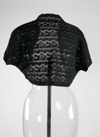 Short-sleeved bolero - Black intense
