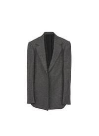 Veste à double boutonnage en laine - Gris chiné
