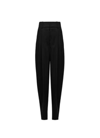 Pantalon ample en chevron de laine - Noir Alaïa