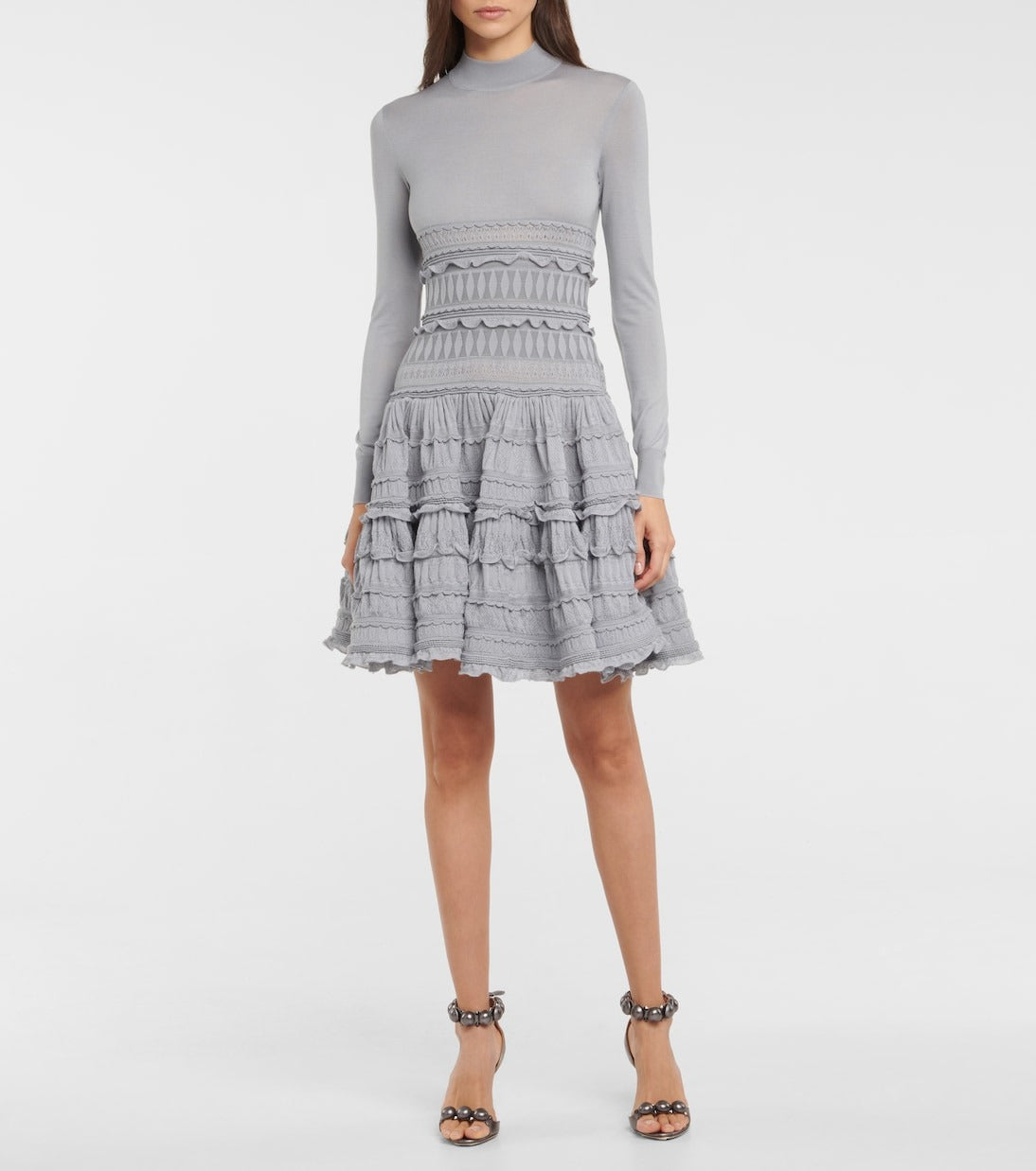 Wool crinoline dress - Black