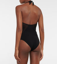 Seamless Halter Swimsuit - Black Alaïa