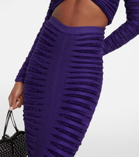 Jupe longue en velours - Ultraviolet