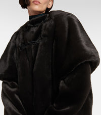 Faux fur duffle coat - Ebony