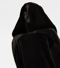 Faux fur duffle coat - Ebony