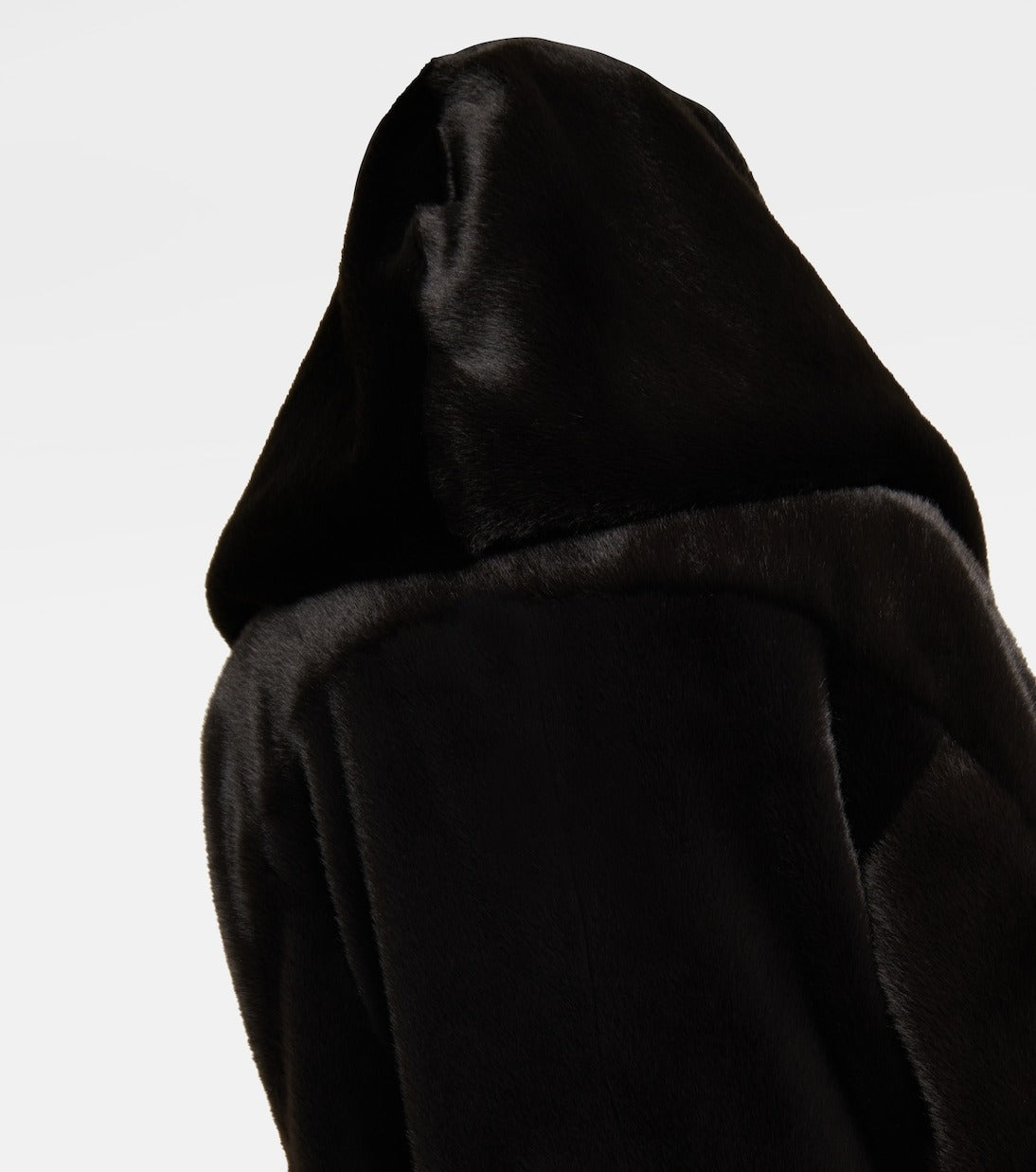 Faux fur duffle coat - Ebony