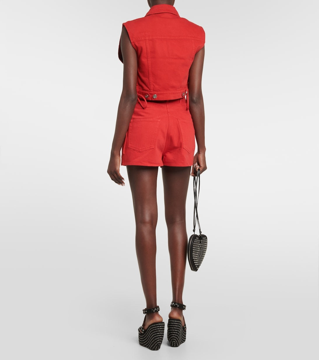 Short taille haute - Rouge Alaïa