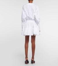 Cotton poplin skater dress - White