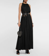 Robe longue déesse fluide - Noir Alaïa